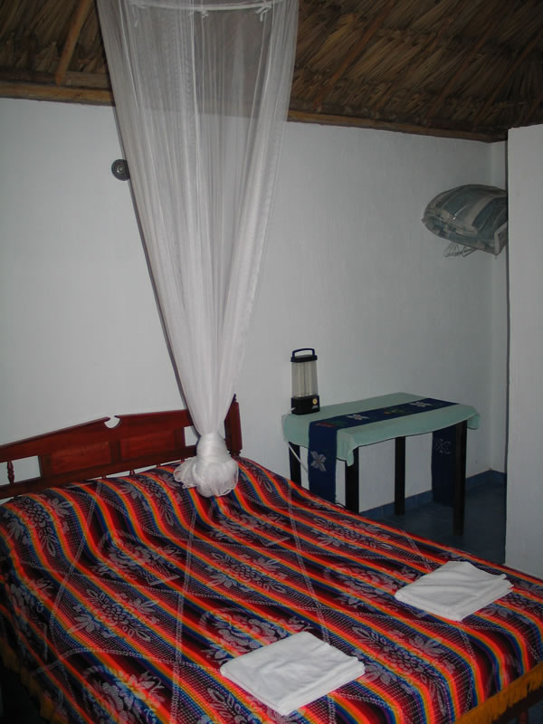Interior of cabana at Laguna Azul