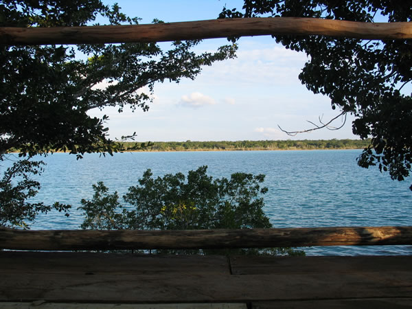 View from the elevated deck at Laguna Azul