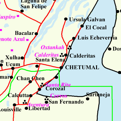 Chetumal map